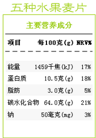 营养成分表